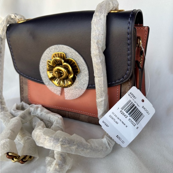 Coach Signature Colorblock Pocket Parker 18 Shoulder Bag - Picture 4 of 13